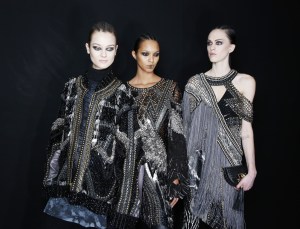 Backstage at Balmain RTW Fall 2017
