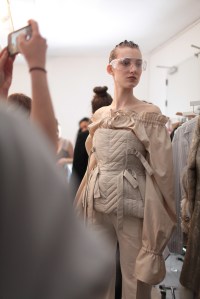Backstage at Anne Sofie Madsen RTW Fall 2017