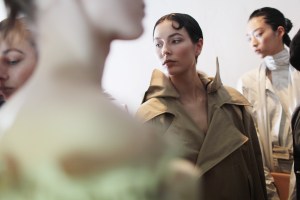 Backstage at Anne Sofie Madsen RTW Fall 2017