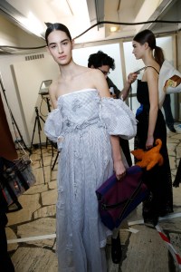 Backstage at Loewe RTW Fall 2017