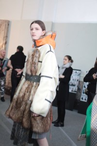 Backstage at Sacai RTW Fall 2017