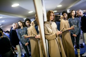 Backstage at A.P.C RTW Fall 2017