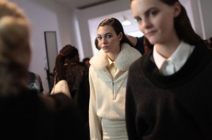 Backstage at Paco Rabanne RTW Fall 2017