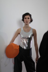 Backstage at Paco Rabanne RTW Fall 2017