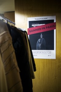 New posters 'Banned in Paris' were produced after Maison Margiela requested the location change, as a cheeky capitalization on the change.