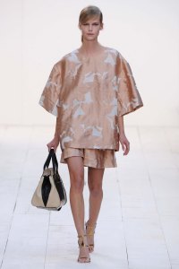 A model on the runway at Clare Waight Keller's spring 2013 Ready-To-Wear collection for Chloe.