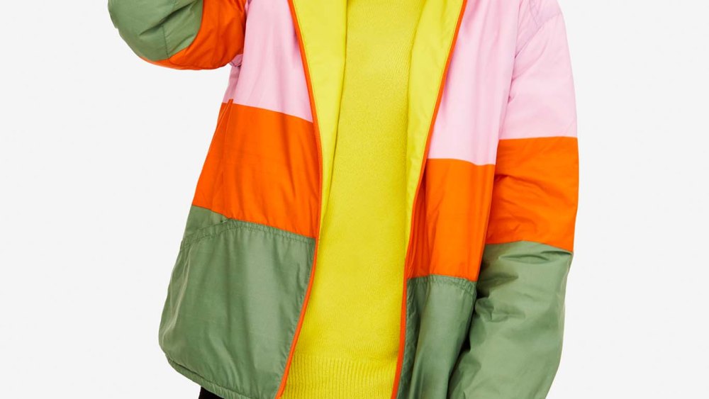 A look from Sybilla's capsule collection in collaboration with Ecoalf.