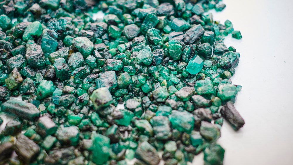 Gemfields rough emeralds