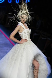 A model at the Fall 2002 Givenchy show in Paris.