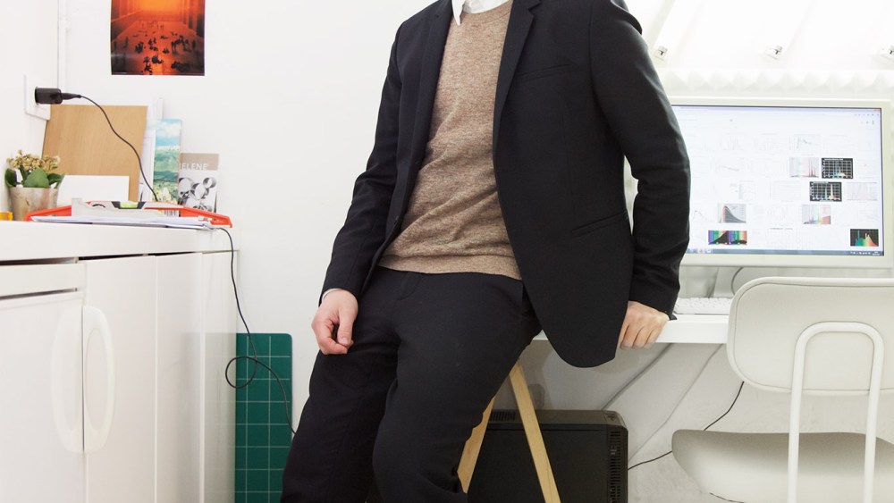 Nicolas Dorval-Bory in his workspace in Paris.