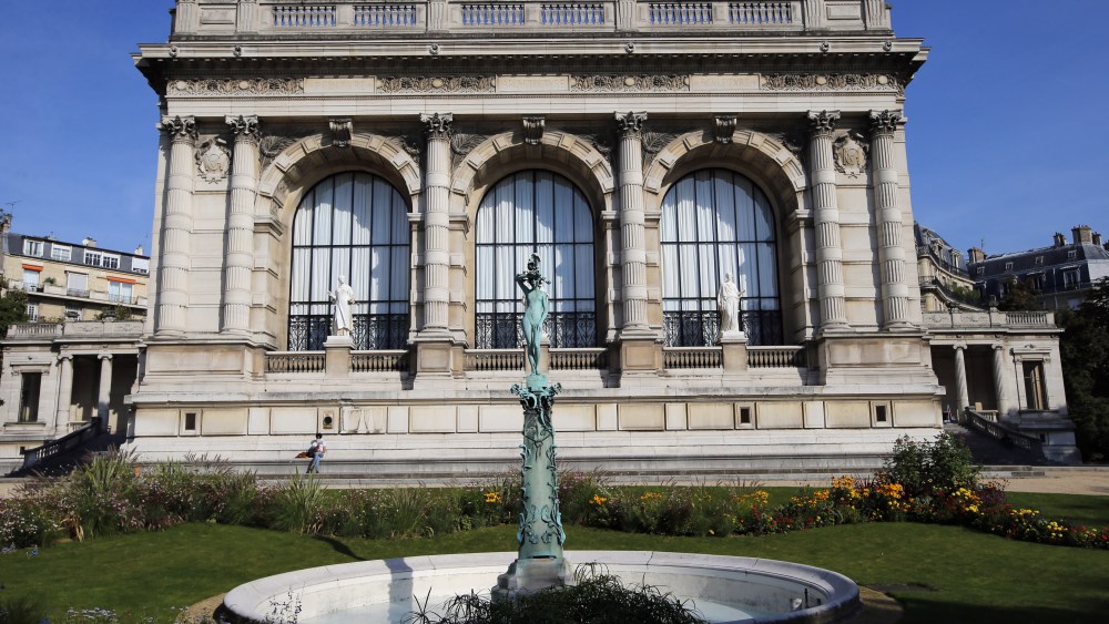 An exterior view from the garden of the Galliera Museum in Paris.