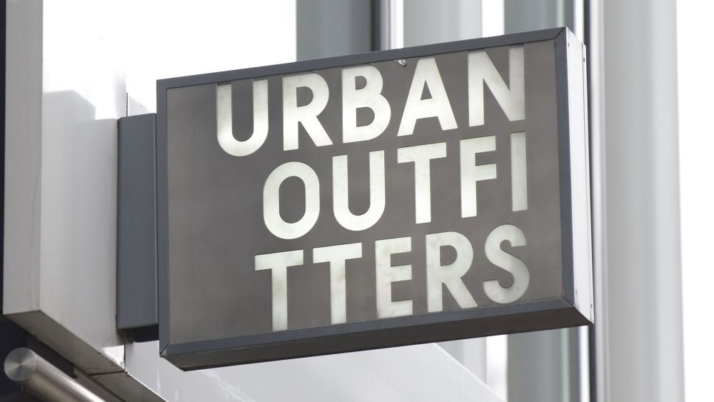 Urban Outfitters shop store sign, London, UKShop fronts and buildings, UK - 2016