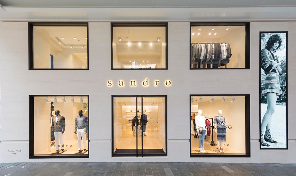 A Sandro store on Hong Kong's Fashion Walk.