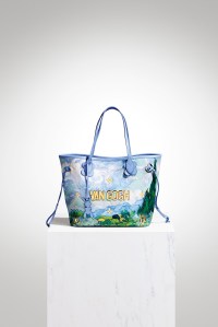 A look from  Louis Vuitton collaboration with Jeff Koons.