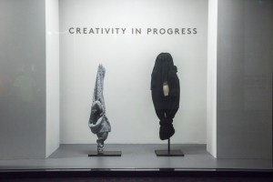 Barneys New York’s “creativity in progress” sign signaled the Rei Kawakubo and Louise Bourgeois windows were taking shape, and were unveiled on April 28.