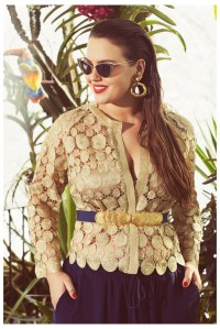 A look from Eloquii's  limited-edition capsule collection collaboration with Teresa Maccapani Missoni.