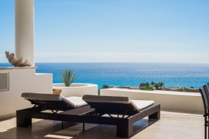 Loungers overlooking the Sea of Cortez.