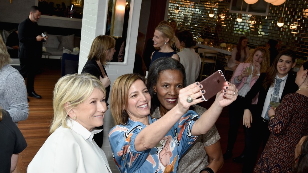 NEW YORK, NY - APRIL 25:  (L-R) Martha Stewart, Cindi Leive and Katiti Kironde attend the Glamour and L'Oreal Paris 2017 College Women of the Year Celebration at La Sirena on April 25, 2017 in New York City.  (Photo by Bryan Bedder/Getty Images for Glamour)