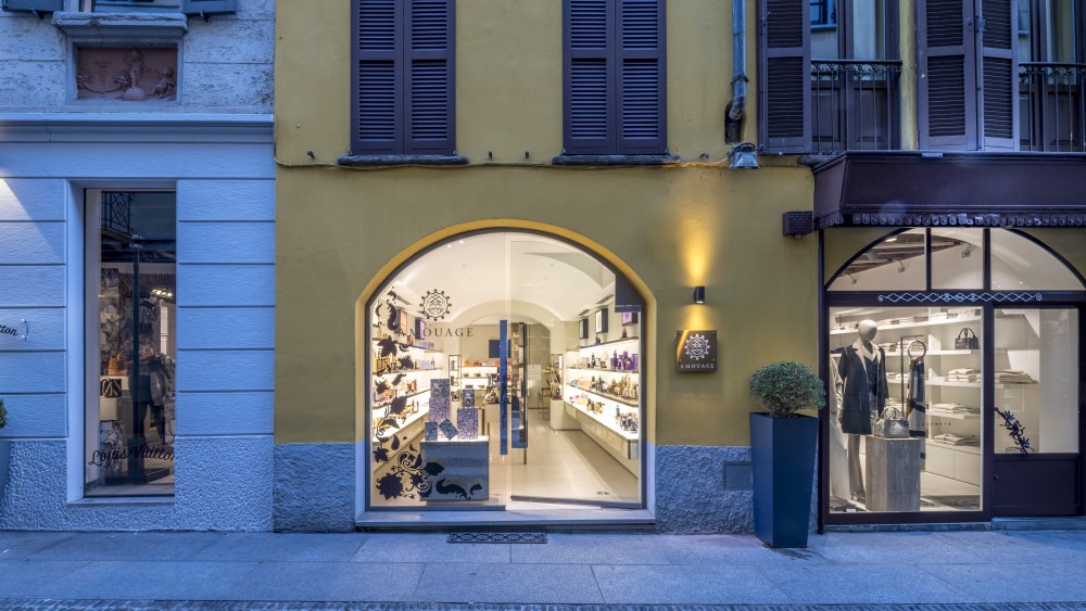 Amouage store in Milan.