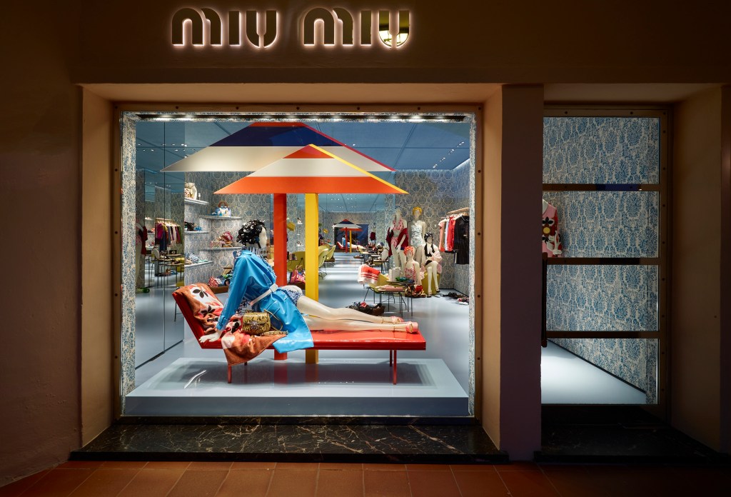 The Miu Miu store in Porto Cervo