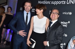 Hugh Jackman, Gigi Leung and Nicolas BaretzkiMontblanc for UNICEF collection launch, Arrivals, New York, USA - 03 Apr 2017