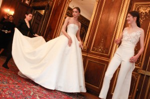 Backstage at Oscar de la Renta Bridal Spring 2018