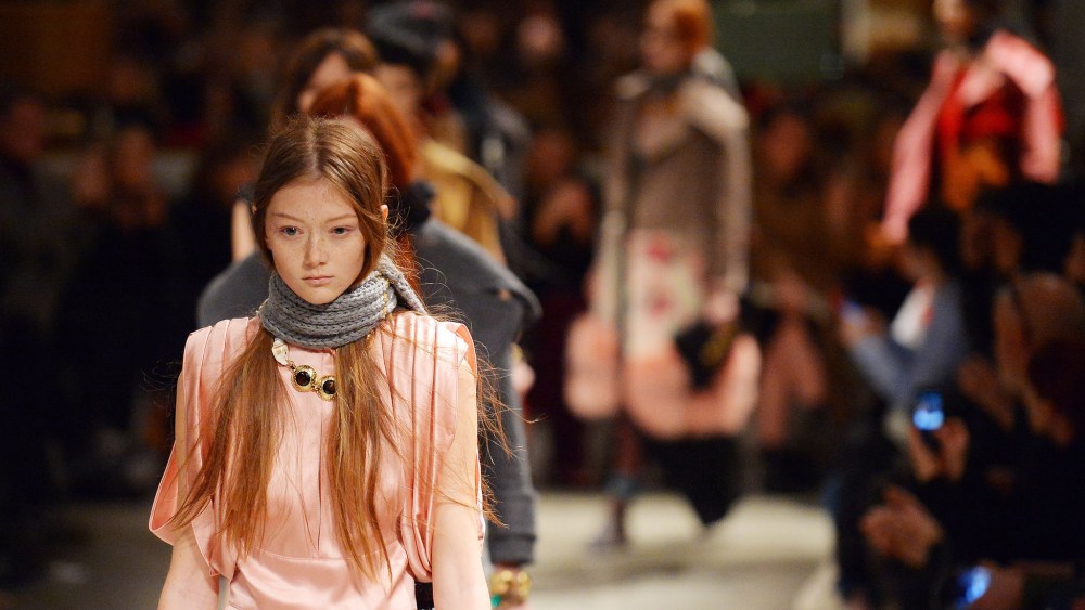 Models on the catwalkPrada show, Runway, Autumn Winter 2017, Milan Fashion Week, Italy - 23 Feb 2017