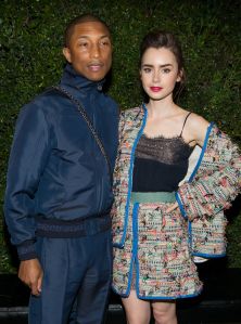 Pharrell Williams and Lily Collins Chanel Dinner hosted by Pharrell Williams, Los Angeles, USA - 06 Apr 2017