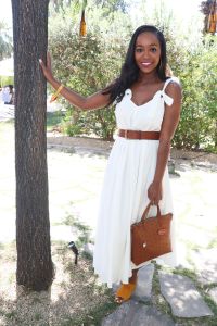 Aja Naomi King POPSUGAR's CFDA Brunch, Coachella Valley Music and Arts Festival, Palm Springs, USA - 15 Apr 2017
