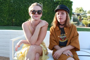 Josephine De La Baume and guest Rosetta Getty x Doug Aitken Desert Dinner at SO.PA, Coachella Valley Music and Arts Festival, Palm Springs, USA - 14 Apr 2017