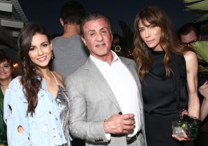 Victoria Justice, Sylvester Stallone and Jennifer Flavin harper by Harper's BAZAAR party, Inside, Los Angeles, USA - 26 Apr 2017