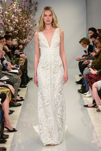 Model on the catwalkTheia show, Runway, Spring 2018, Bridal Fashion Week, New York, USA - 20 Apr 2017