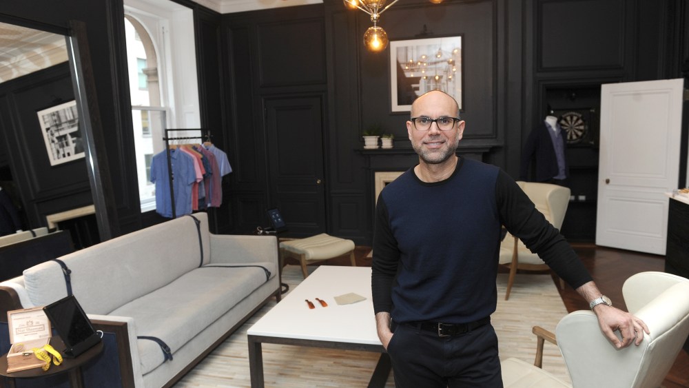 Zachary Prell at his new room at Trunk Club.