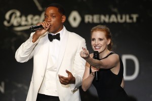 Will Smith and Jessica ChastainamfAR Gala - 70th Cannes Film Festival, Cap D'antibes, France - 26 May 2017US actor Will Smith (L) and US actress Jessica Chastain (R) condut the auction during the auction dinner of the Cinema Against AIDS amfAR gala 2016 held at the Hotel du Cap, Eden Roc in Cap d'Antibes, France, 25 May 2017. The aucton is part of the 70th annual Cannes Film Festival that runs from 17 to 28 May.