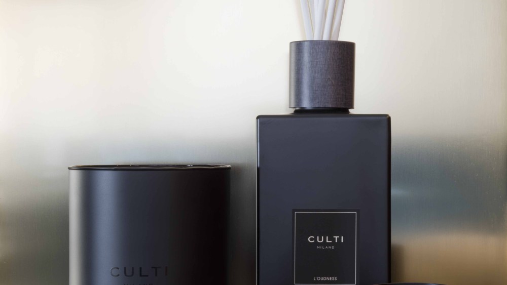 Culti Milano fragrance diffuser and scented candles.