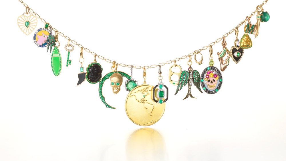 Gemfields x Muse emerald charm necklace