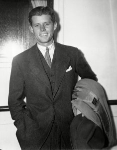 John F. Kennedy, son of United States Ambassador to Britain, Joseph P. Kennedy, is shown on his arrival in New York, from Europe as a passenger on the S.S. BremenKENNEDY EUROPE TRIP, NEW YORK, USA
