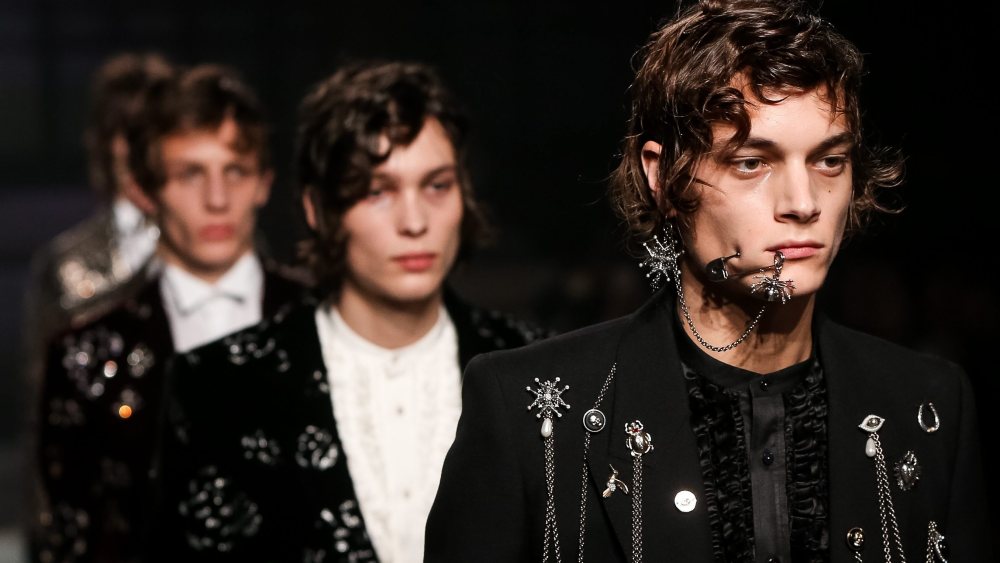 Models Present Creations by Alexander Mcqueen During the London Men's Fashion Week in London Britain 10 January 2016 the Fall/winter 2016 Men's Collections Are Presented Until 11 January United Kingdom LondonBritain London Fashion Week - Jan 2016