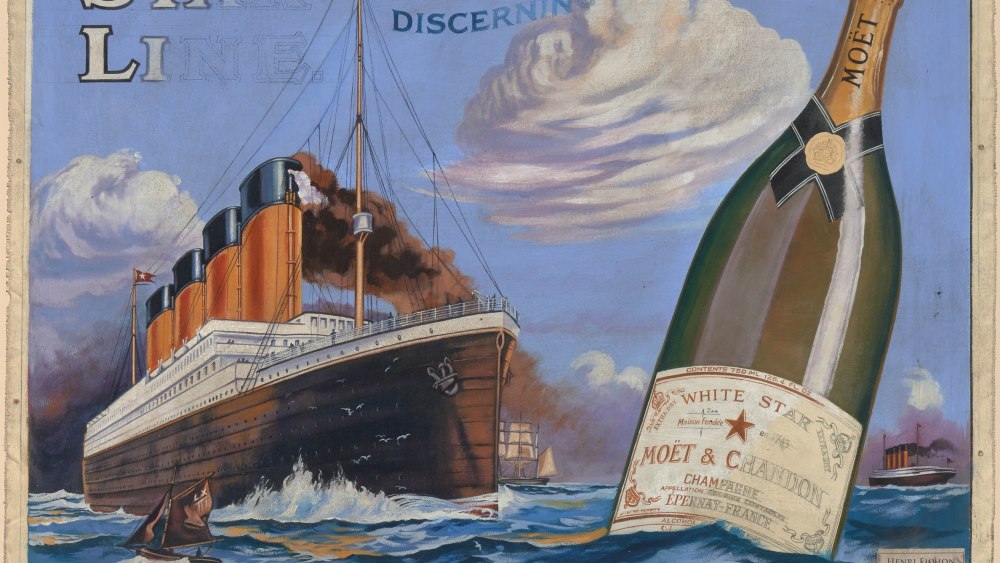 F. Earl Christy, Design for a poster for the White Star Line and Moet & Chandon, about 1912. Oil on canvas. Peabody Essex Museum, Museum purchase, 2014.13.1.