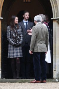 Pippa Middleton and James Matthews at the Christmas Day service at St Mark's Church