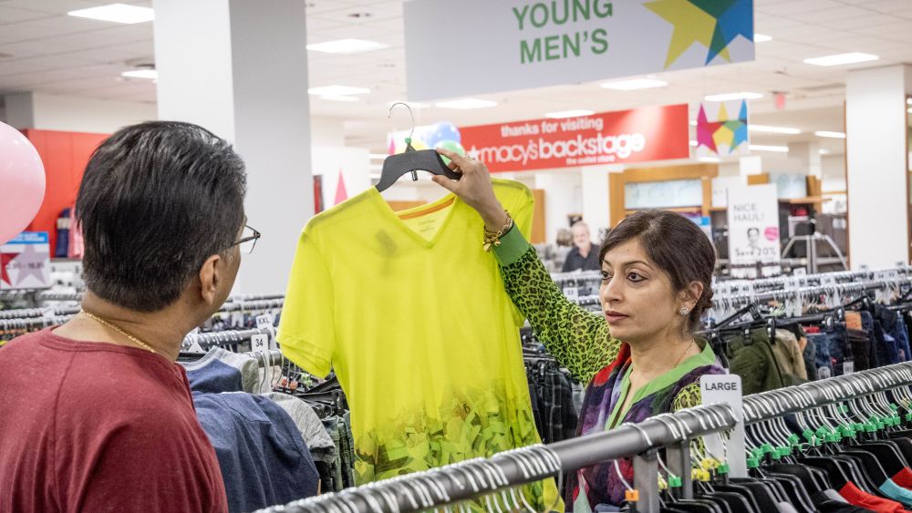 Copyright 2017 The Associated Press. All rights reserved. This material may not be published, broadcast, rewritten or redistributed without permission.Mandatory Credit: Photo by AP/REX/Shutterstock (8771916f)Shoppers browse through the vast selection of merchandise at the grand opening of the first Macy's Backstage in Georgia at Macy's Gwinnett Place Mall on in Duluth, GaMacy's Backstage Gwinnett Place Mall Grand Opening, Duluth, USA - 29 Apr 2017