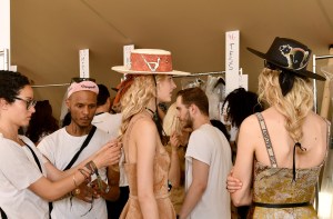 Models backstageDior Cruise Collection 2018 show, Backstage, Los Angeles, USA - 11 May 2017