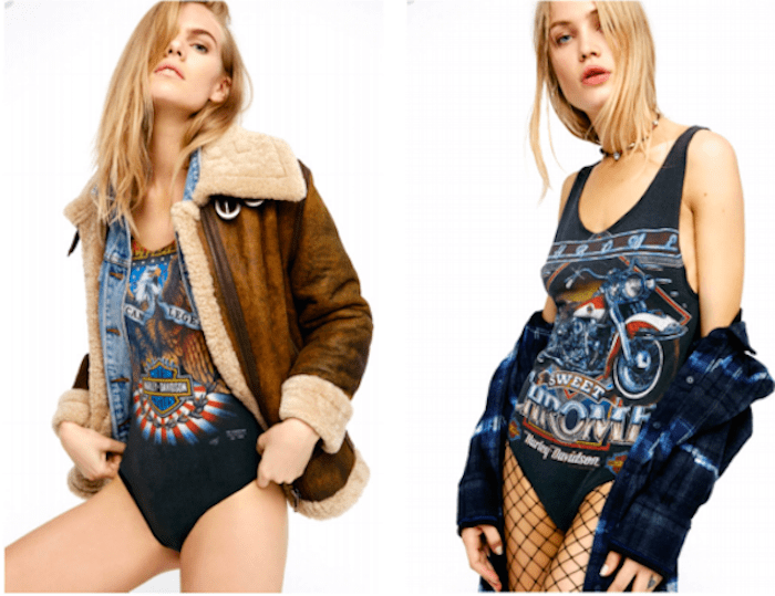 urban outfitters free people harley davidson bodysuit t-shirt