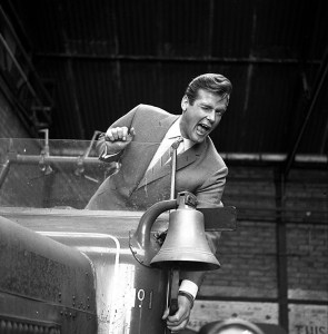 Roger Moore at Elstree Studios, 'The Saint'  TV - 1964