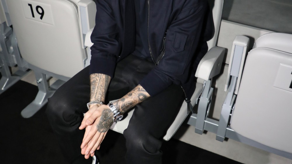 Liam Payne front row at Giorgio Armani