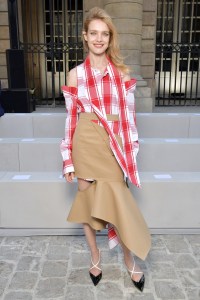 Natalia Vodianova front row at Berluti