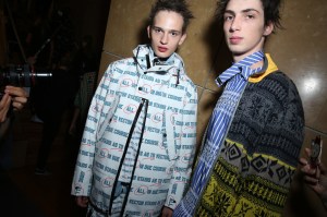 Backstage at Sacai Men's Spring 2018