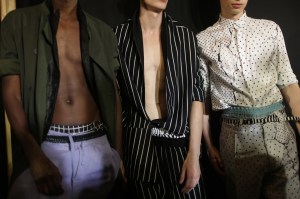 Backstage at Haider Ackermann Men's Spring 2018