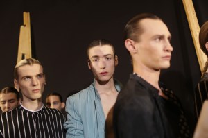 Backstage at Haider Ackermann Men's Spring 2018