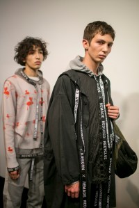 Backstage at Christopher Raeburn Men's Spring 2018